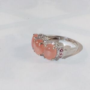 Rhodochrosite and Pink Tourmaline Ring Size 6
